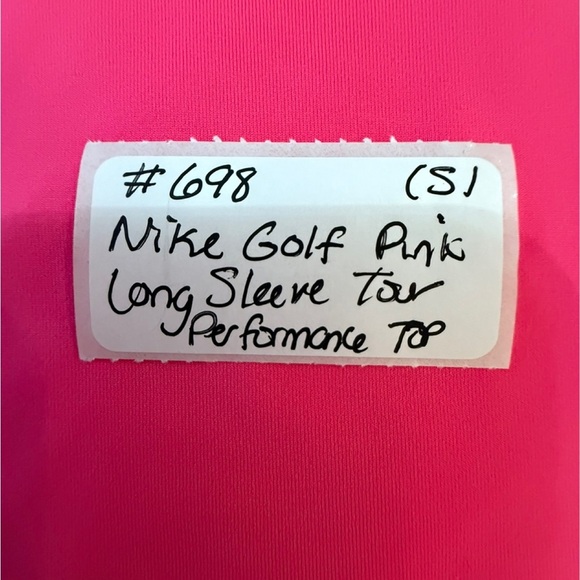 Nike Dri Fit tour performance Women's Bright Pink Long Sleeve top. Womens Small - Picture 5 of 7